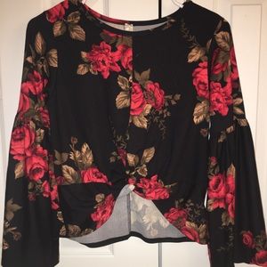 Rose long sleeve top